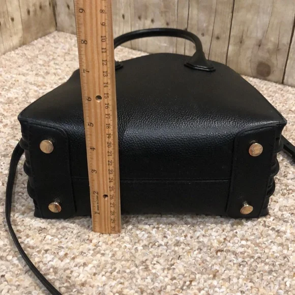 Michael Kors Black Satchel Crossbody Handbag w/adjustable strap & key holder - Picture 8 of 14